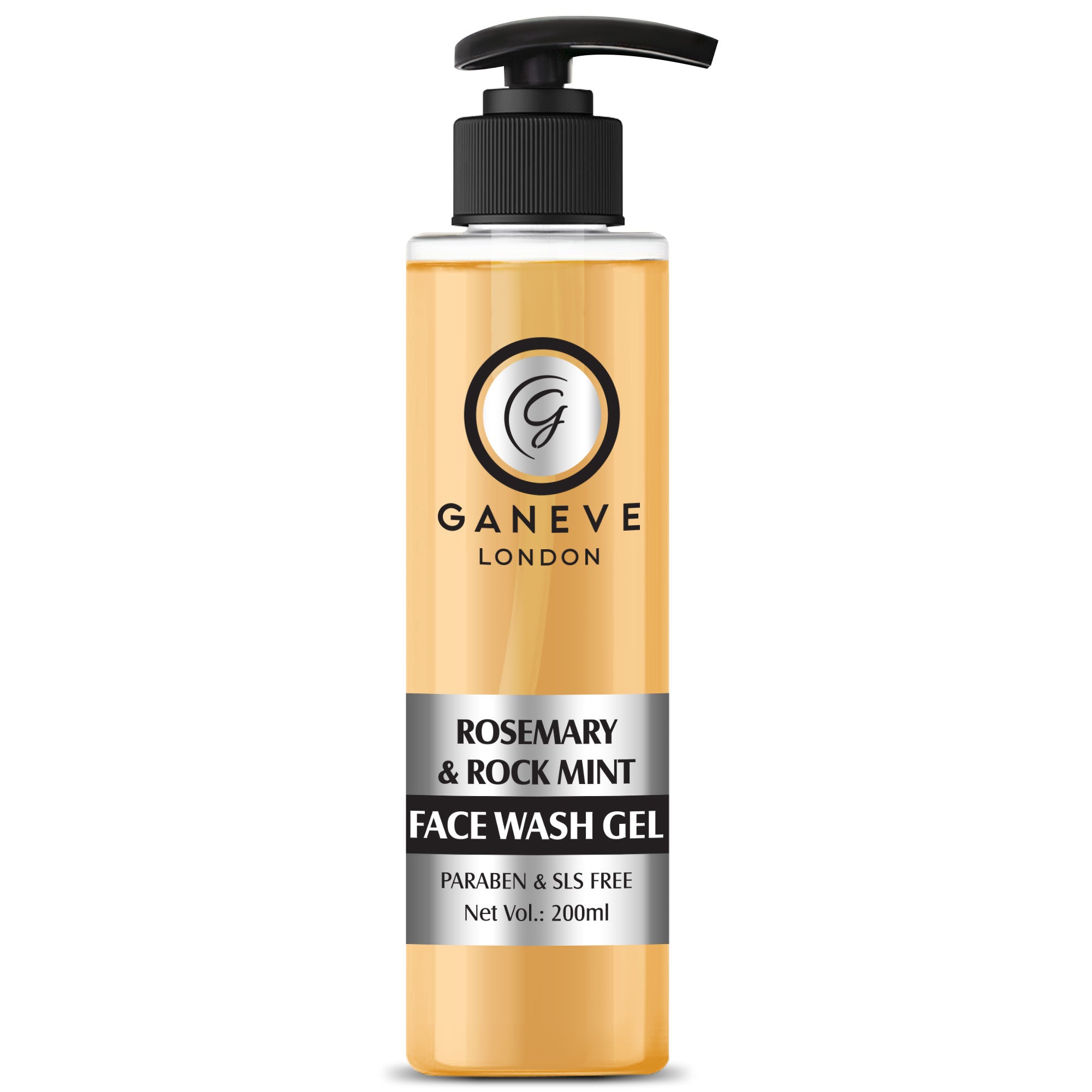 Ganeve London Rosemary & Rose Mint Facewash Gel 200Ml Pack Of 1